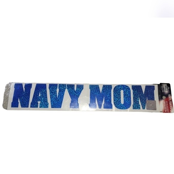 NAVY MOM Vinyl Transfer Sticker Officially Licensed of the US Navy Merchandise - Picture 1 of 4